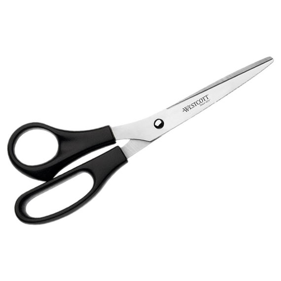 Left Handed Scissors Westcott Large 210mm 8 Stainless Steel Blades Black  Stationery for Office, School, College, Work, Crafts 