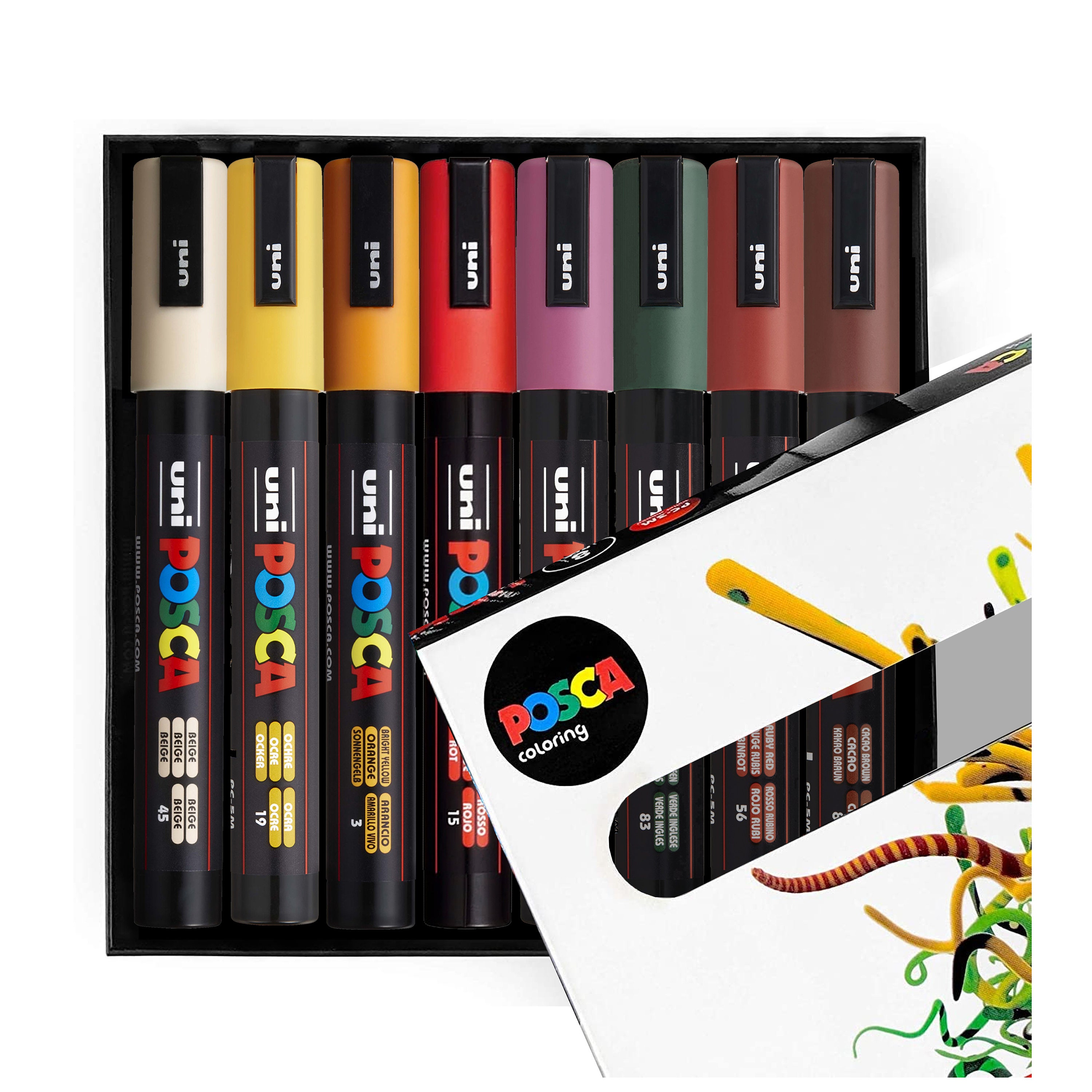 POSCA - Noir - Ensemble complet de 7 stylos (PC-17K, PC-8K, PC-5M, PC-3M,  PC-1M, PC-1MR, PCF-350) : : Cuisine et Maison