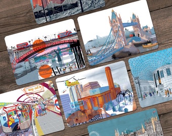 London Edition Postcards | Moleskine Messages | London City Themed Cards | The Tube, The Tate, Westminster, St Pauls, Tower Bridge etc