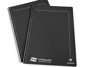 Clairefontaine Europa Notemaker Notizbuch - A4 - 90gsm - 120 Seiten - Schwarz - Verschiedene Packungsgrößen