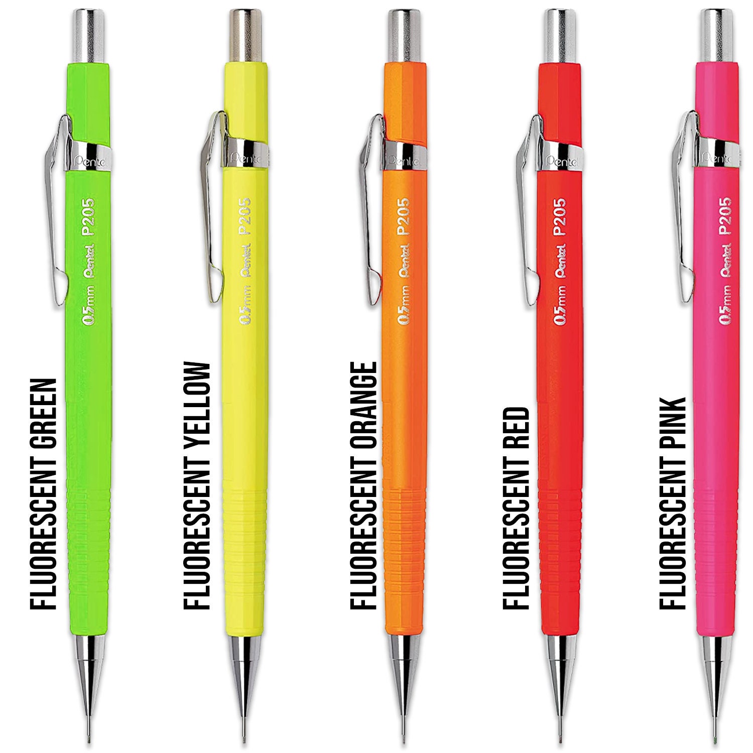 Set of 1- CLY Neon Colored Mechanical Pencils, 5-ct. Packs