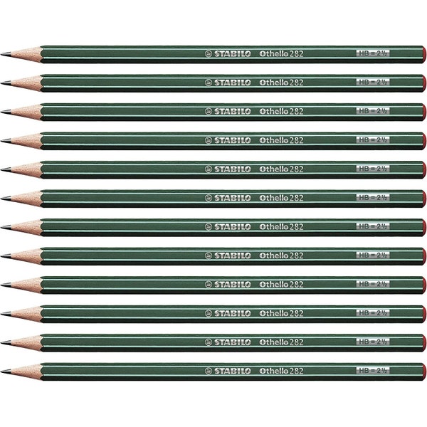 Graphite Pencils | STABILO Othello 282 | Various Grades and Pack Sizes | Art Pencil | Sketching, Writing, Drawing Pencil | School Stationery