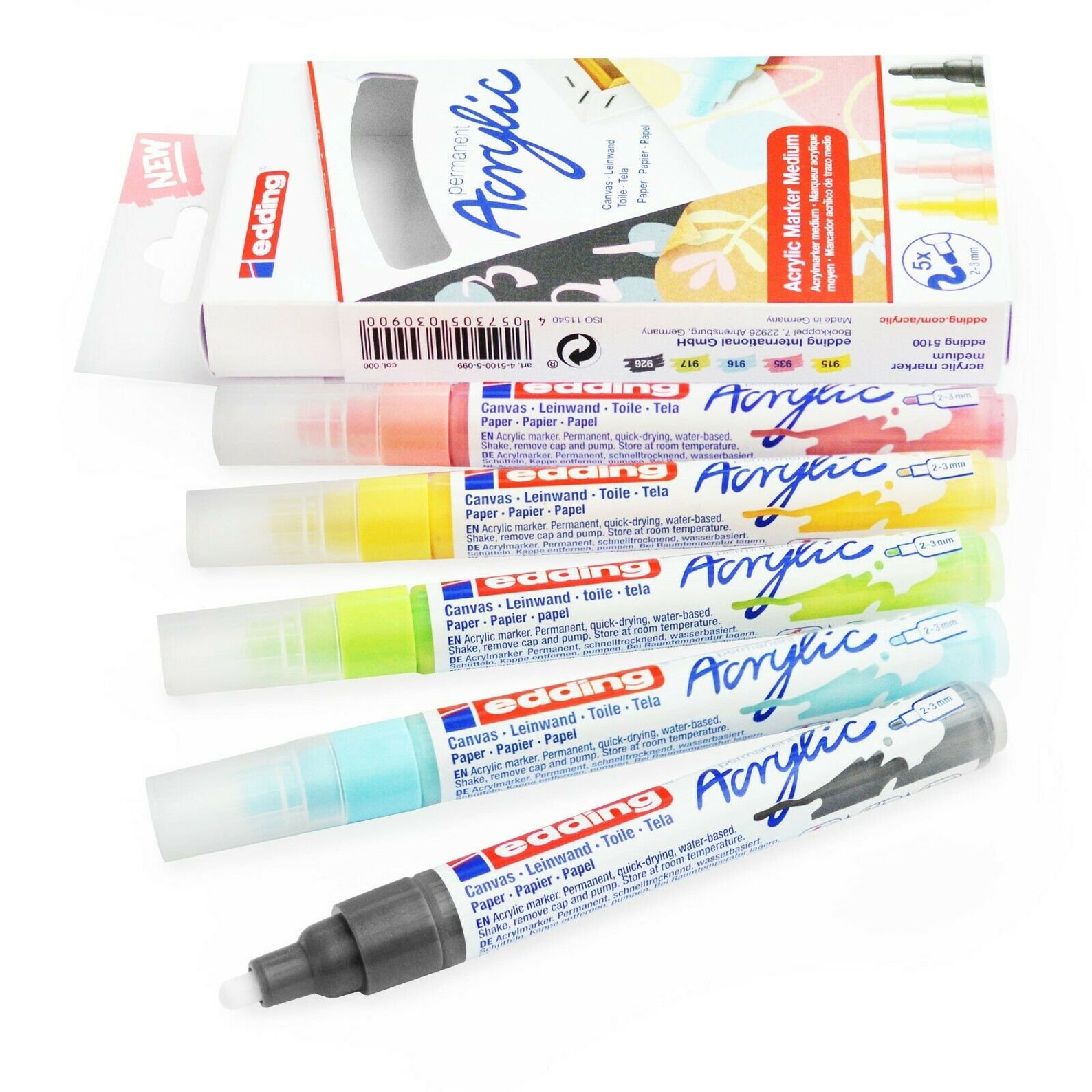 Edding 5100 Permanent Acrylic Paint Marker Pens Medium 23mm Etsy
