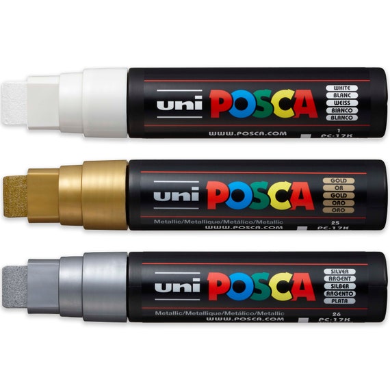 Uni Posca Markers PC-17K, 2 set Black and White