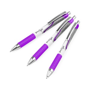 Z-grip Smooth Retractable Ballpoint Pen Pack of 6 Purple 