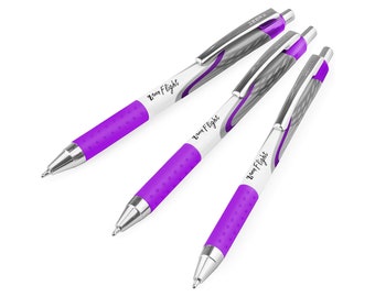 Zebra Classic Z-Grip Flight Ballpoint Pens - 1.2mm - Purple - Pack of 3