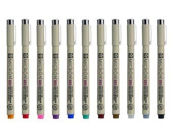 Professional Fineliner | Sakura Pigma Micron | Assorted Colours | Various Nib Sizes | Fine Line | Technical Drawing | Various Pack Sizes