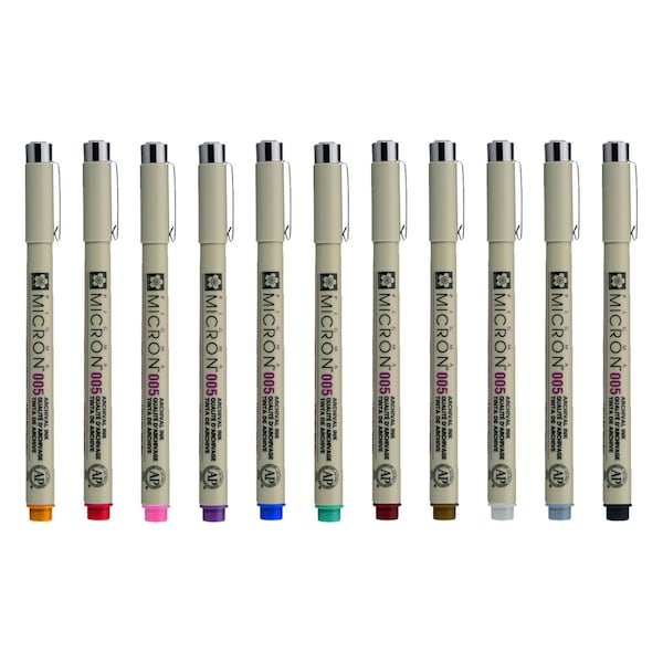 Professional Fineliner | Sakura Pigma Micron | Assorted Colours | Various Nib Sizes | Fine Line | Technical Drawing | Various Pack Sizes