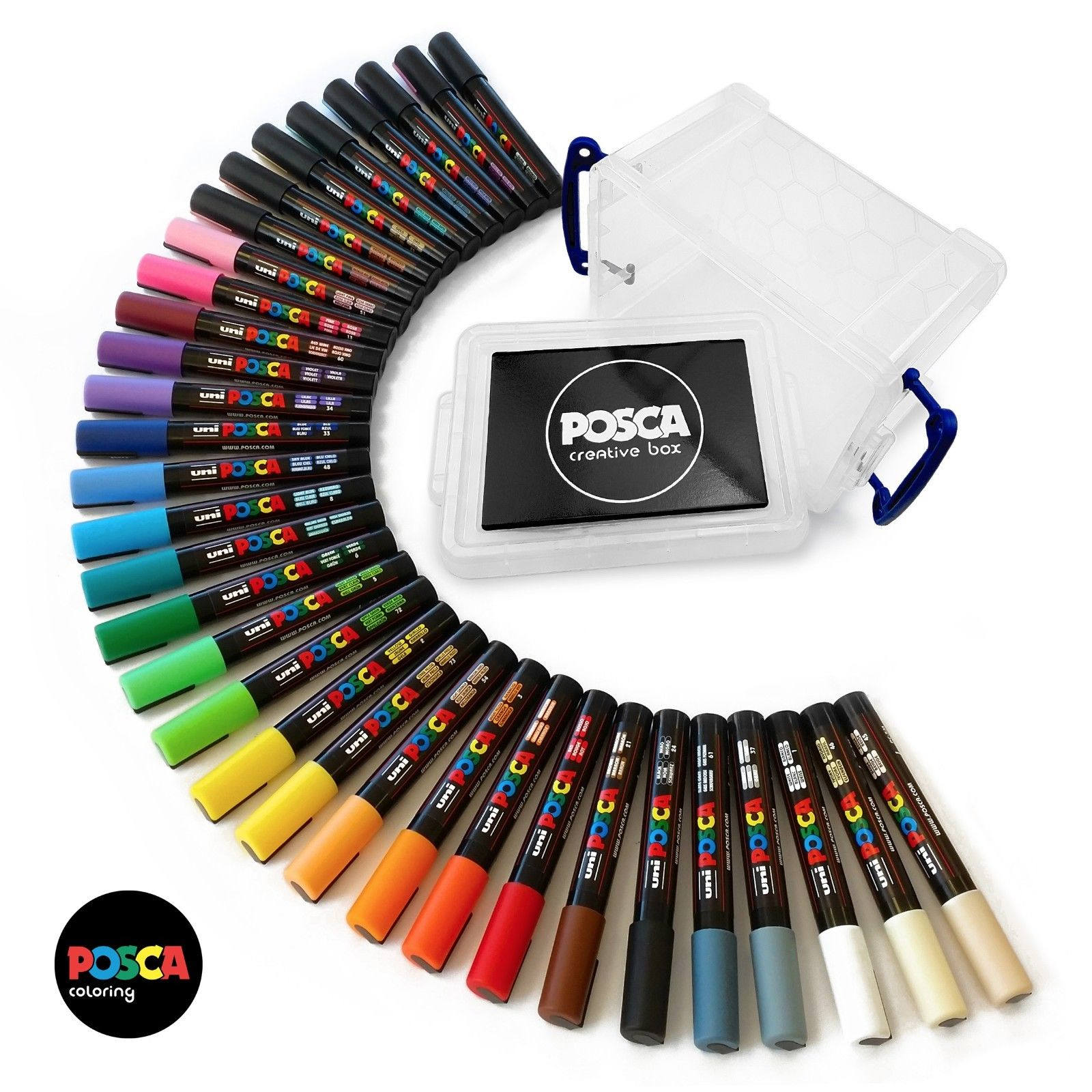 Uni Posca PC5M Paint Marker Pens Full Range Pro Set of 33 Etsy