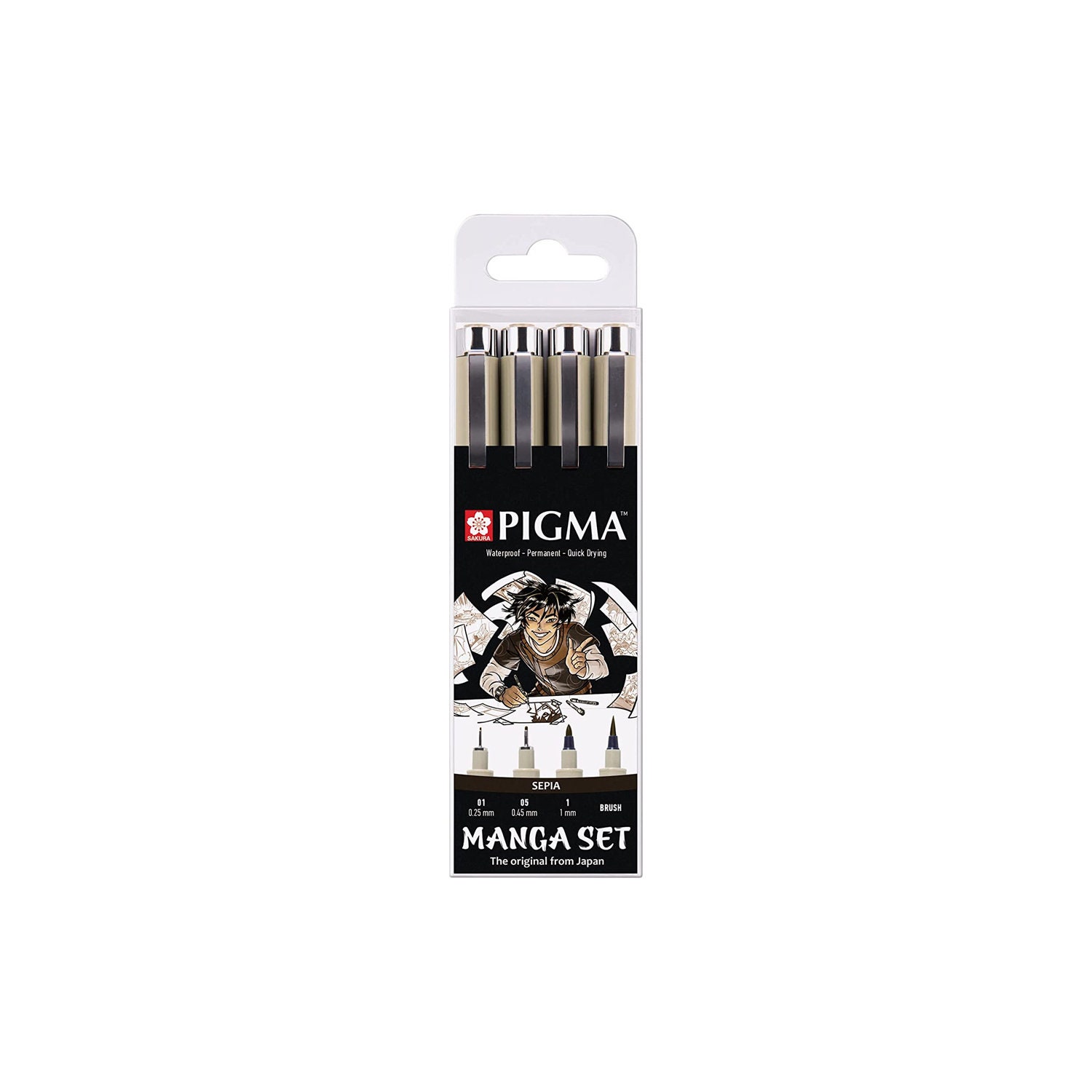Sakura Pigma Micron - Pigment Fineliners - XSDK005-0.05mm - Black [Pack of  3] : : Stationery & Office Supplies