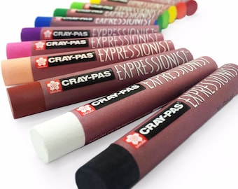 Sakura Cray-Pas Expressionist Oil Pastels – 10mm x 71mm - Pack of 12 - XLP12