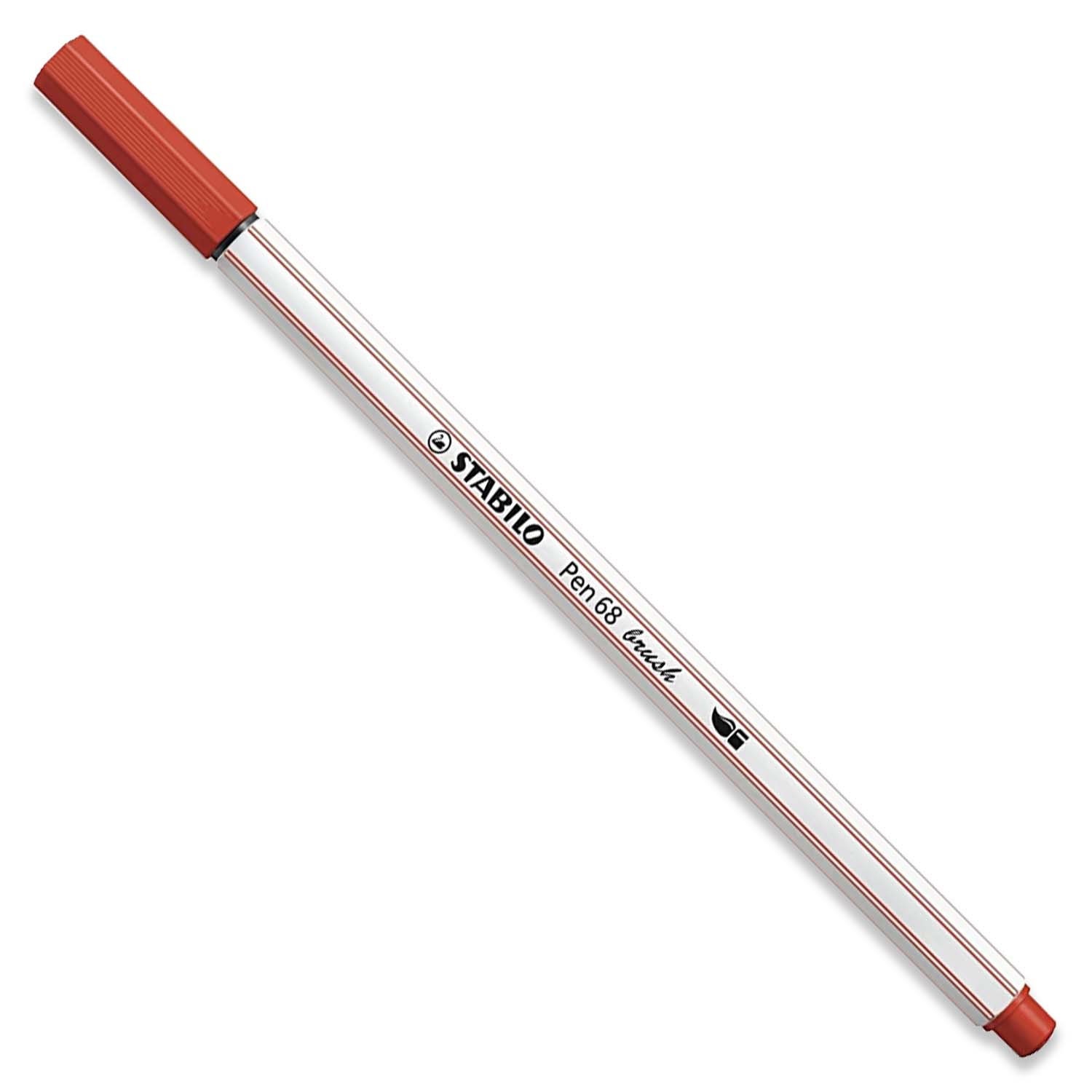 STABILO Pen 68 Brush Premium Felt Tip Brush Pen - 1-3mm Nib - 20 Colours