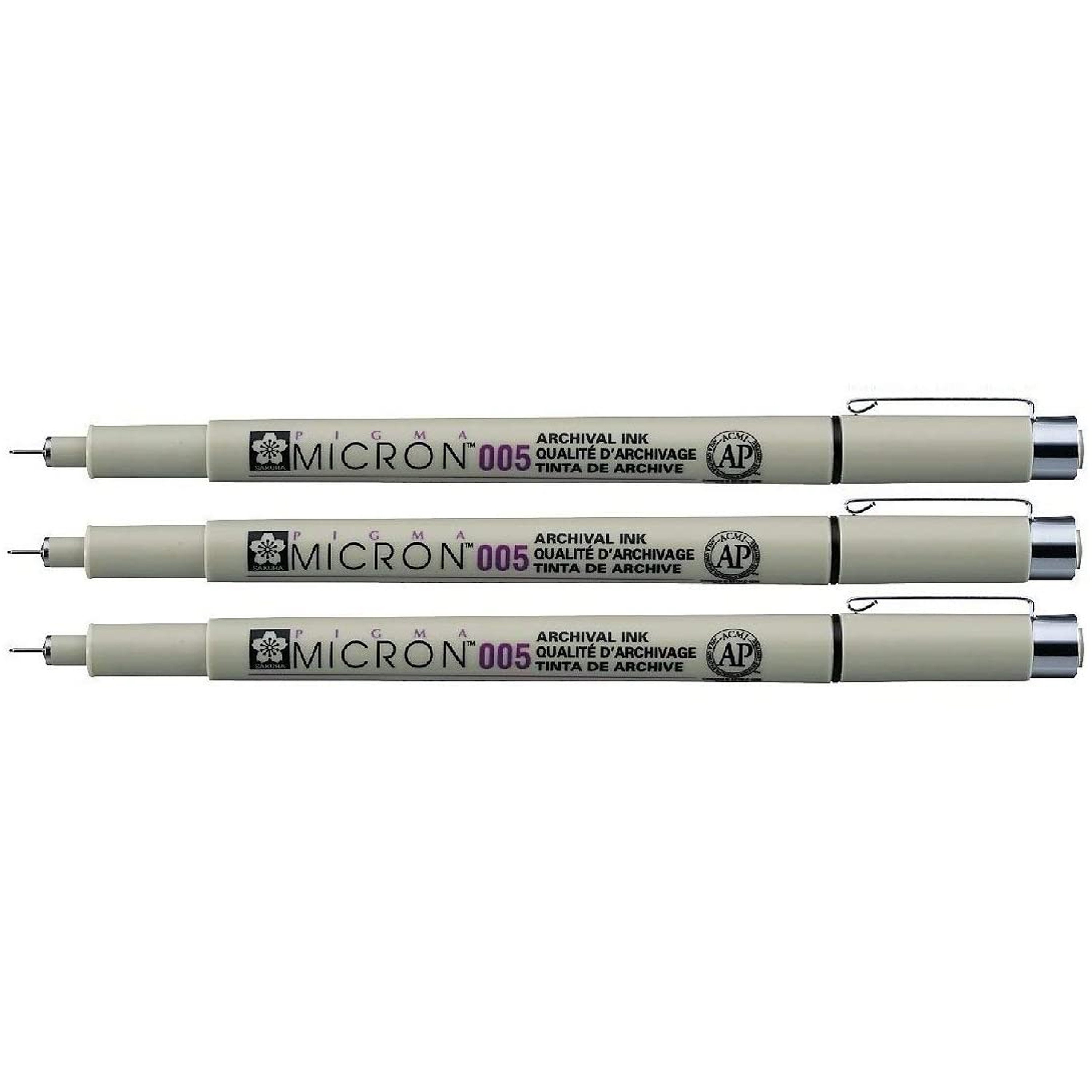 Sakura Pigma Micron Ink Pens Set of 6 Colors 005 0.20mm Great for Coloring, Bible  Study Pens, Inductive Bible Study 