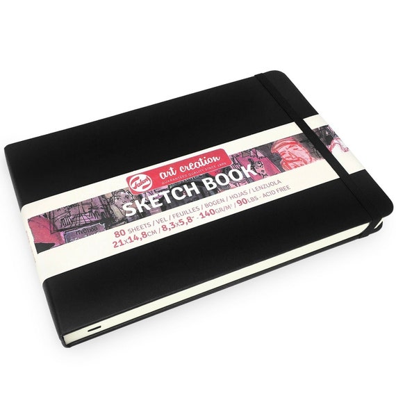 Royal Talens Art Creation Hardback Sketchbook 80 Sheets 21x14.8cm Black 