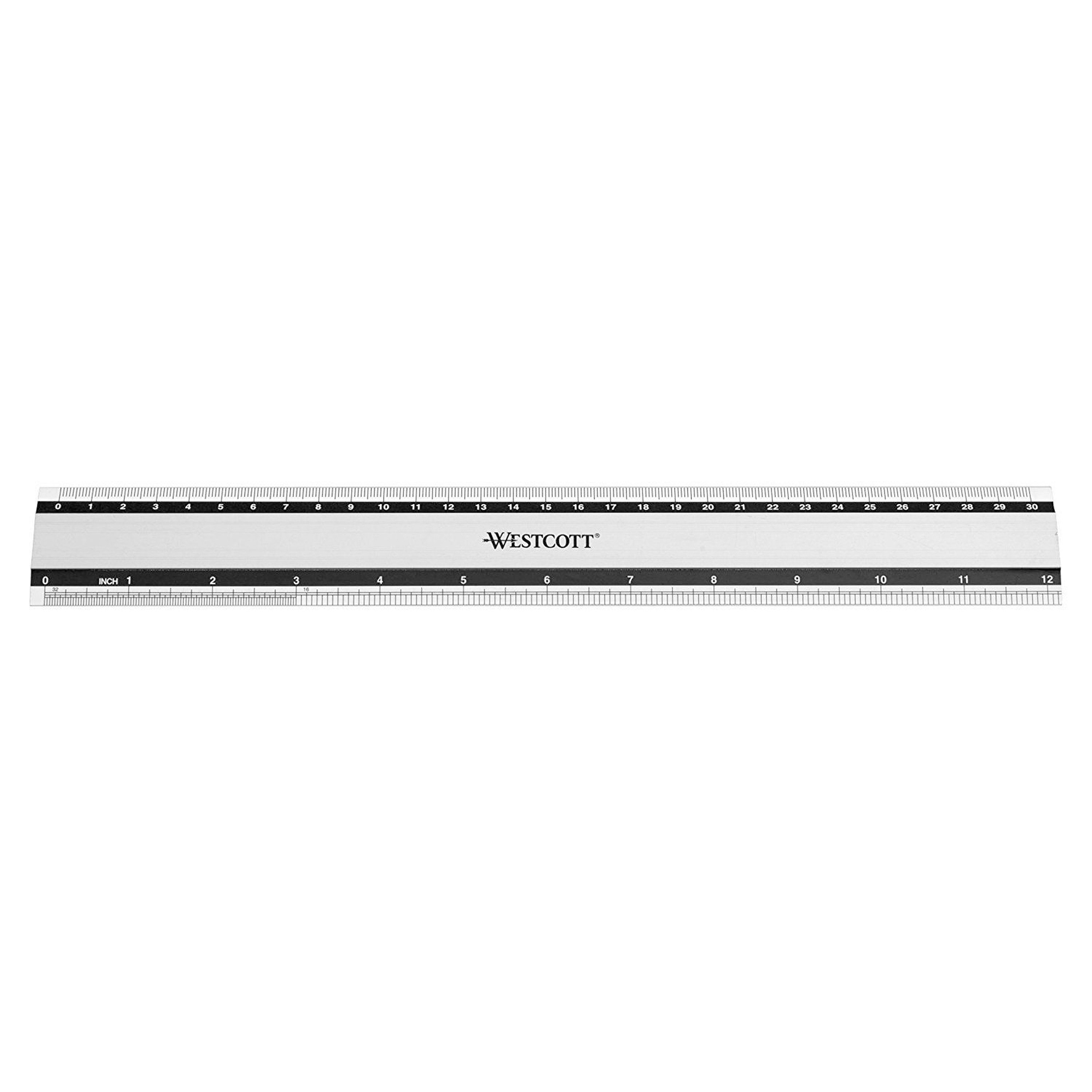 Ruler 30cm 12 Strong Clear Shatter Resistant Plastic Back to