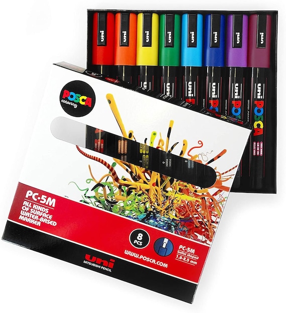 Uni Posca PC-5M Paint Marker Medium Point 8 Color Box Set -  Hong Kong