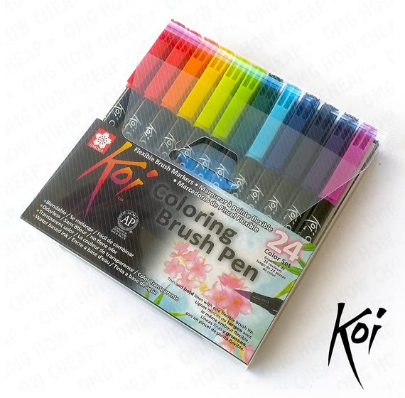Puur Beperkingen Taiko buik Sakura Koi Blendable Water-based Brush Marker Pens Plastic - Etsy