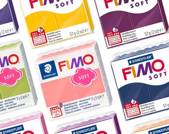 FIMO SOFT Polymer Oven Modelling Clay | Choose your colours! | Oven Bake Moulding Clay | DIY Arts and Crafts | 57g Blocks