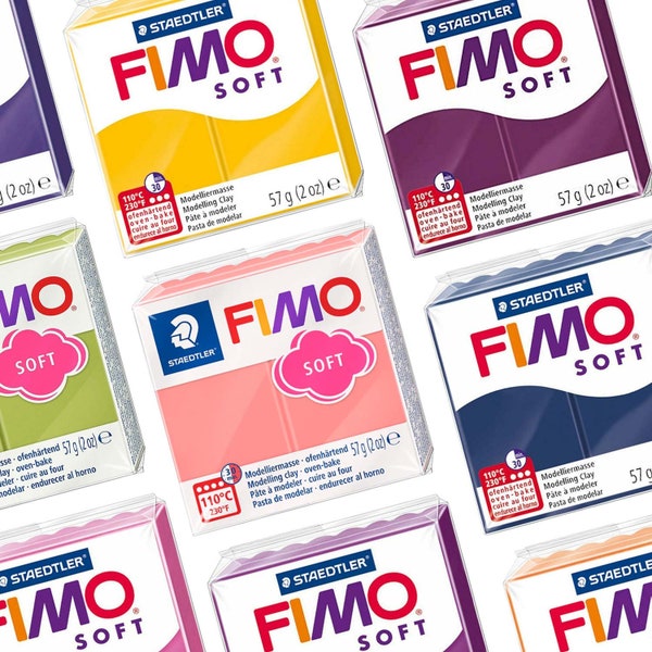 FIMO SOFT Polymer Oven Modelling Clay | Choose your colours! | Oven Bake Moulding Clay | DIY Arts and Crafts | 57g Blocks