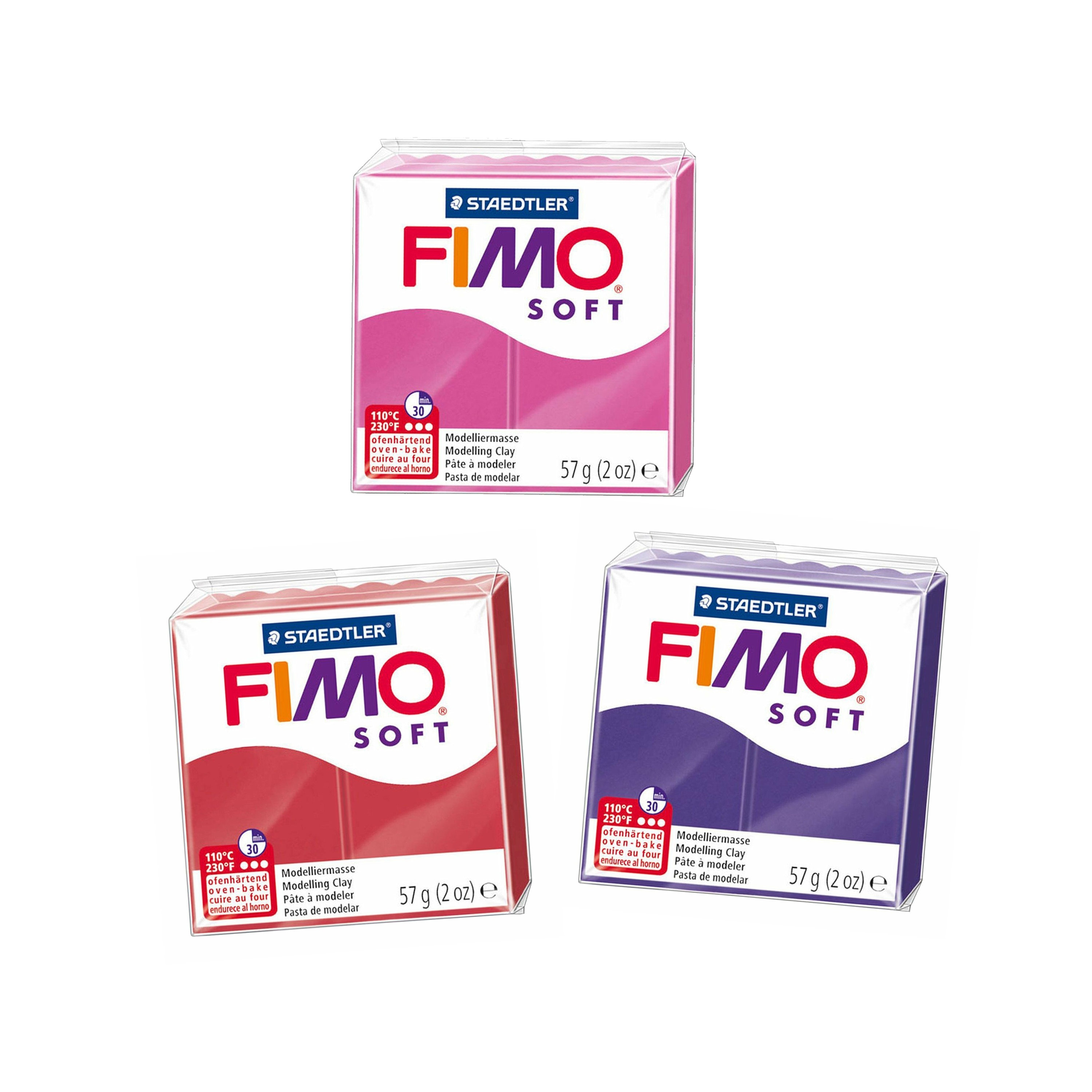 FIMO Polymer Clay Modelling Clay Soft Pale Pink 3 Pack Arts and Crafts DIY  Oven-bake Clay Moulding Sculpting Craft Supplies 