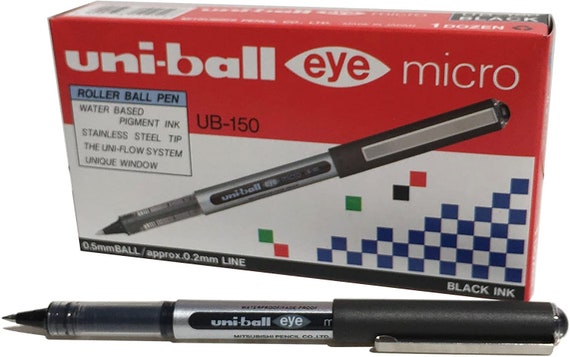 3 X UNI-BALL Eye UB-150 Roller Ball Pen Micro 0.5mm Green -  Denmark