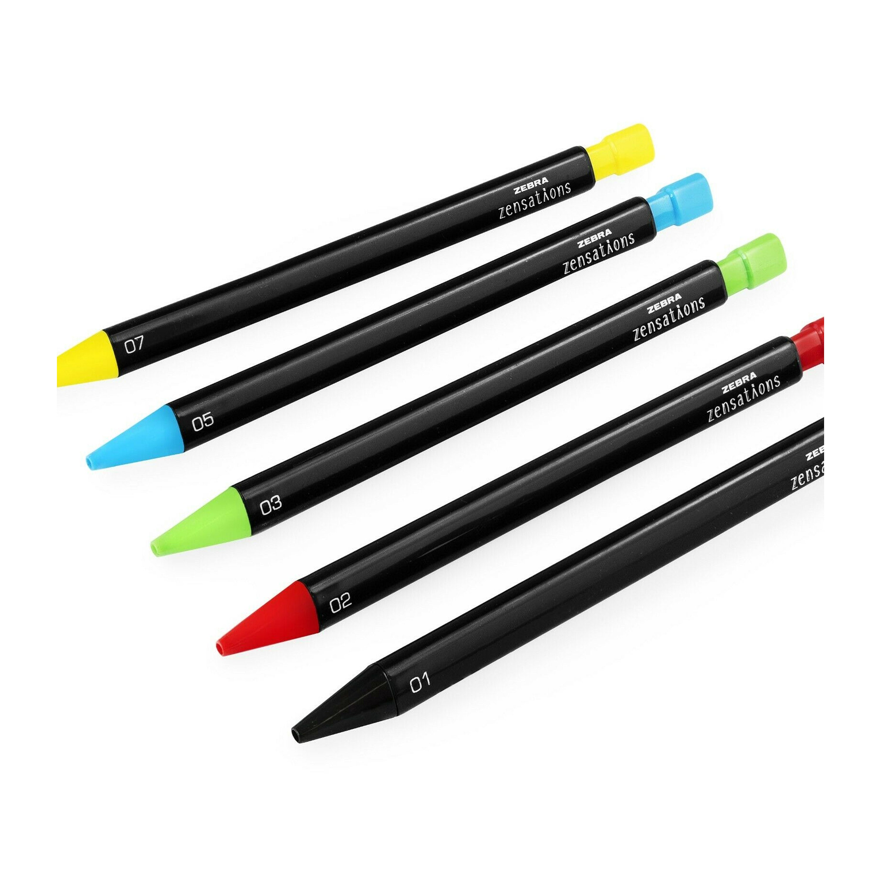Zebra Zensations Ergonomic Mechanical Colouring Pencil Primary Tones Pack  of 5 