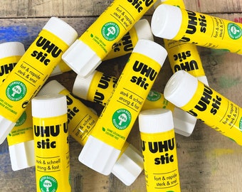 UHU Glue Stick / All Purpose Glue / Hobby Adhesive  / Solvent Free / Permanent Glue / Acid Free / Scrapbook Supplies / Craft Supplies