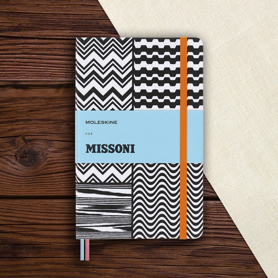 Moleskine Missoni Edition Note Book Black and White Hardcover Notebook
