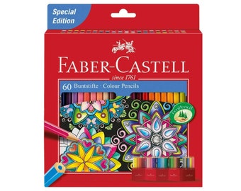 Lápices de colores Faber-Castell - Colores surtidos - Paquete de 60