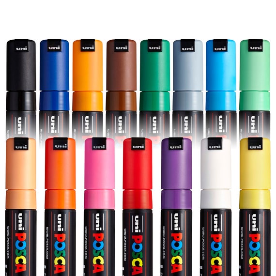 POSCA Broad PC-7M Paint Marker Art Pens Drawing Drafting Coloring Poster  Markers Glass Fabric Stone Metal Paper Terracotta Canvas 