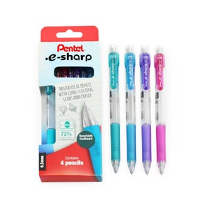 Pentel e-sharp Mechanical Pencil 0.5mm - 72% Recycled Plastic - Pack of 4