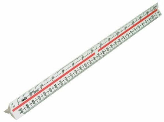 1pc Triangle Simple White Ruler, Plastic Soft Ruler For Household