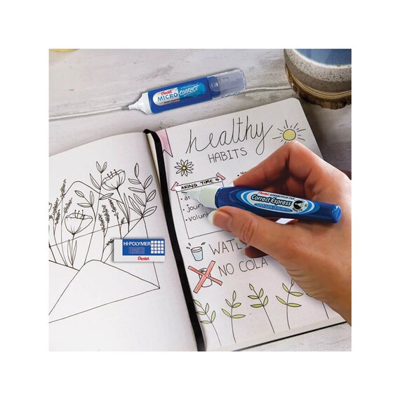 Correcteur liquide blanc PENTEL pointe micro fine : Chez