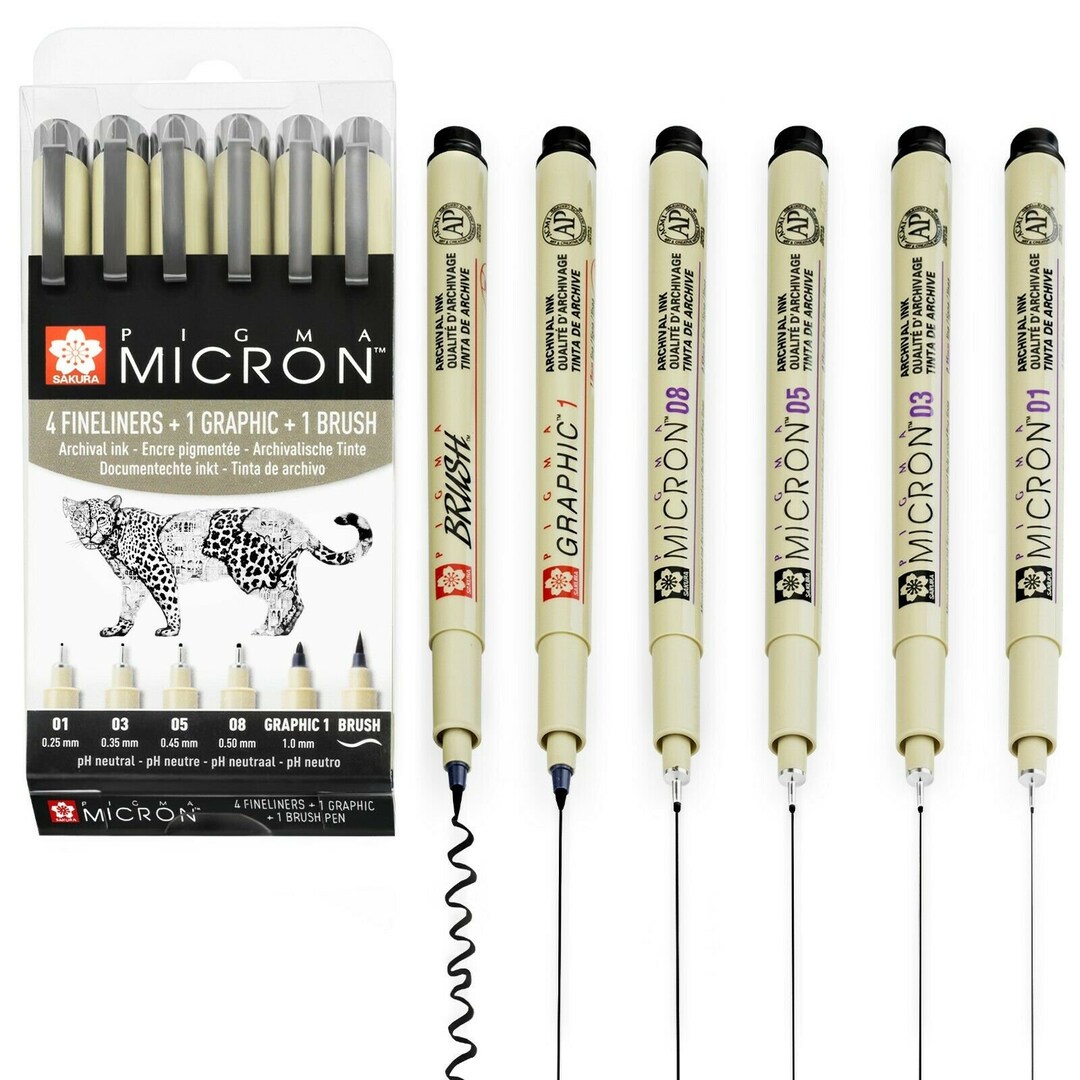 thumbnail image 2 of Kneaded Eraser Sakura Sakura Pigma Micron Fineliner Pens - 4 Pack Archival Sepia Ink Pens For Art & Writing Drawing Pens Micron Pens 2 of 13