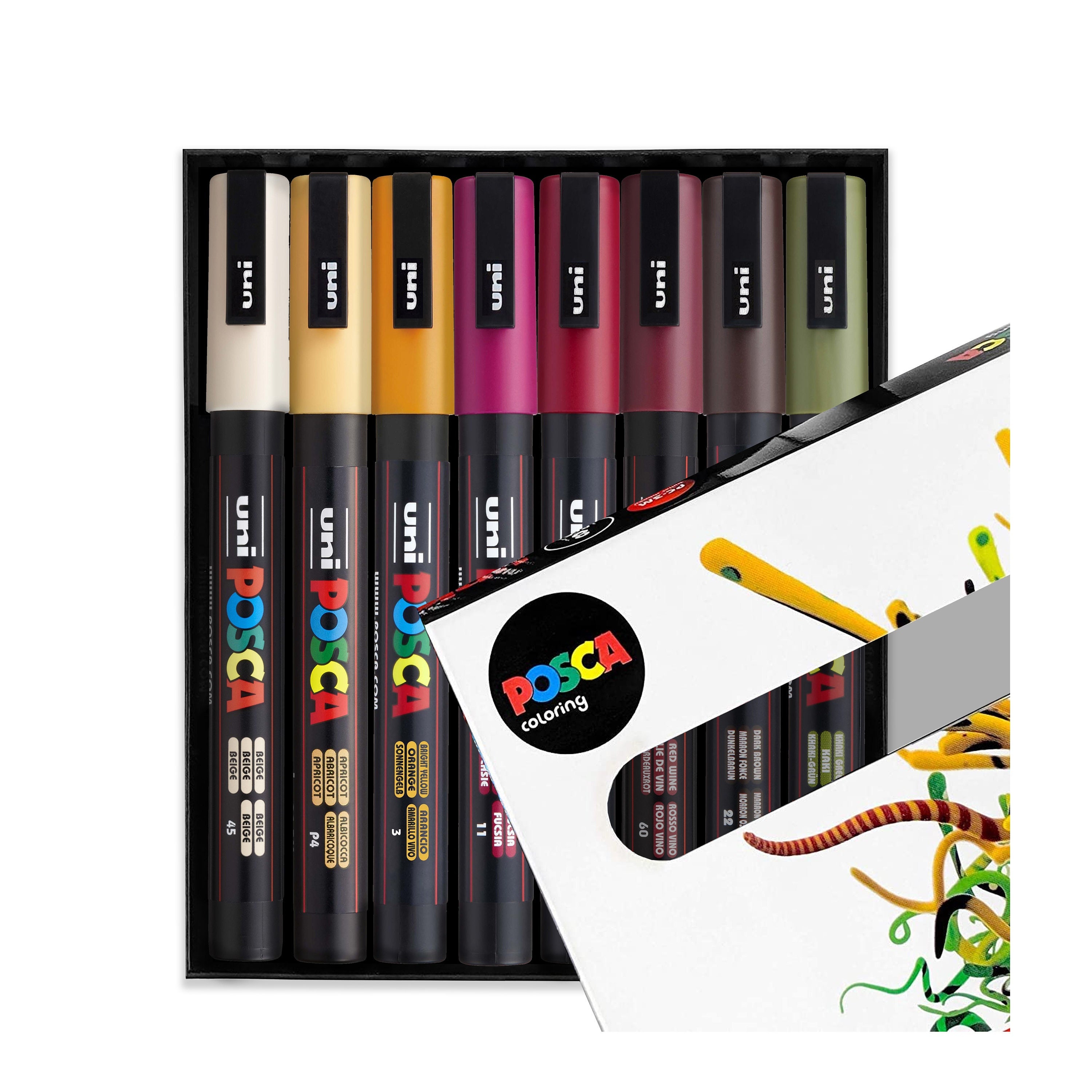 POSCA Fine PC3M Art Paint Marker Pens Gift Set of 8 Etsy