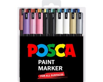 Posca Set 8 MARQUEURS PC3M Pochette Pastel : : Jeux et Jouets