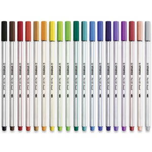 Faber Castell Gift Set con 80 pennarelli Connector Pens + 12 Connector Clips