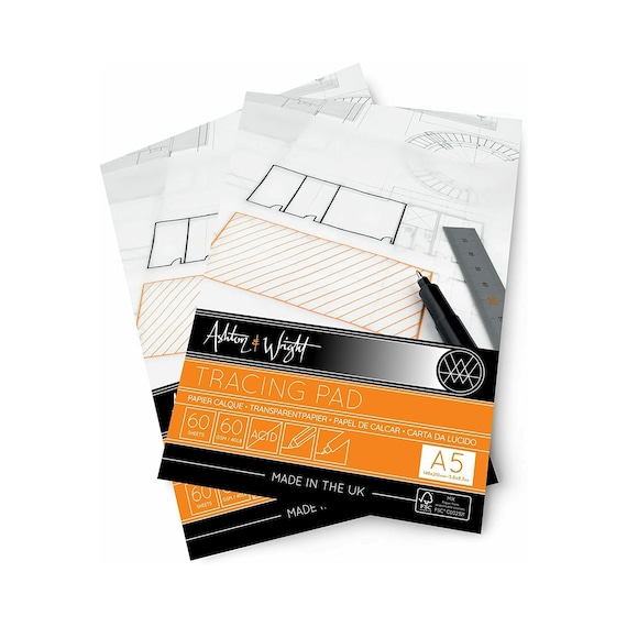Ashton and Wright A5 Tracing Pad 60gsm Paper 60 Sheets Etsy