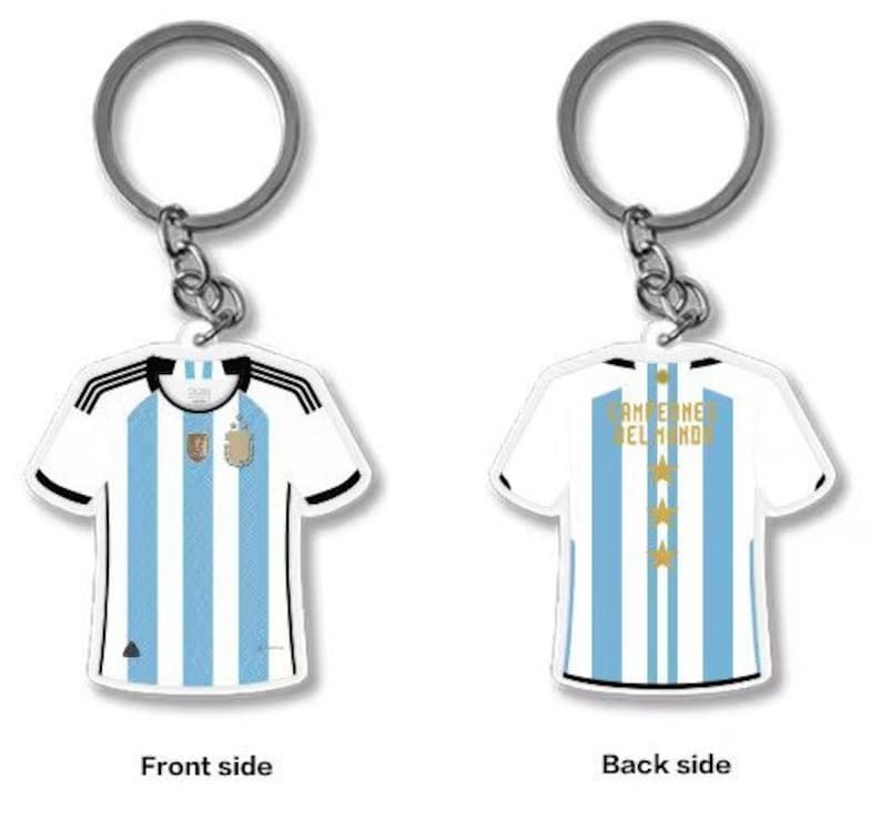 Lionel Messi World Cup Argentina National Team / Inter Miami Keyring Celebration Jersey