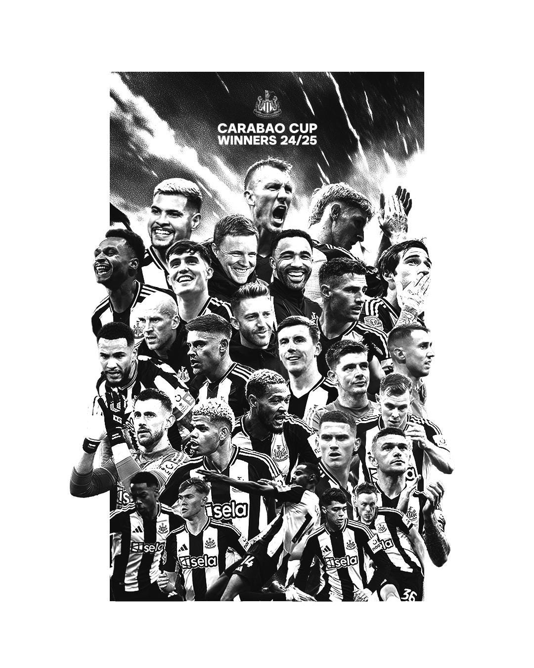 Newcastle United Carabao Cup Winners 24/25 Collectible Mini Trophy & Medal