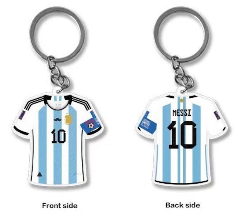 Lionel Messi World Cup Argentina National Team / Inter Miami Keyring World Cup Final