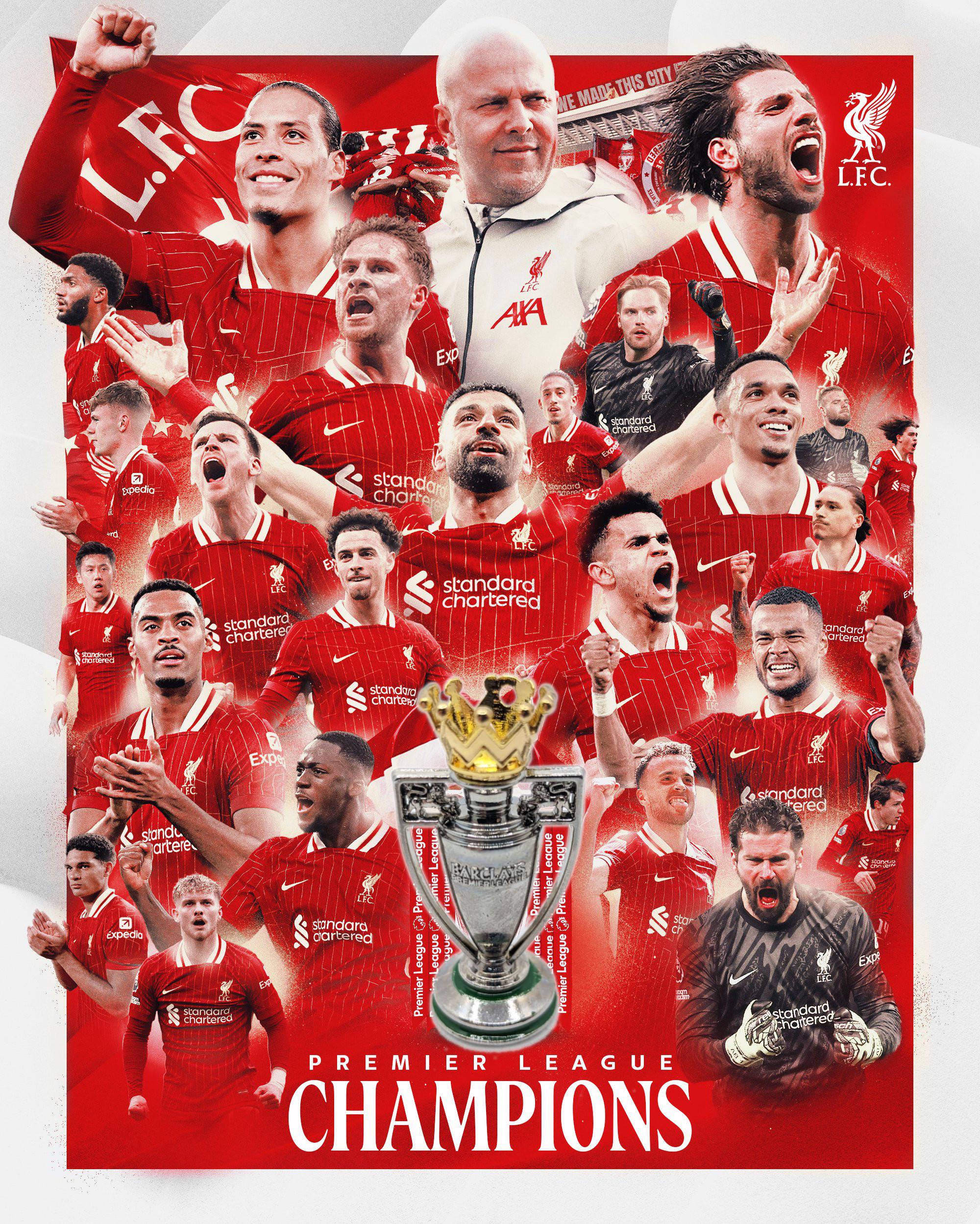 Liverpool FC Ligapokalsieger 2023/24 Mehrere Erinnerungsstücke