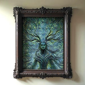 Mystical Goddess Art Print: Mother Earth Deity (Digital Download) Divine Feminine Decor