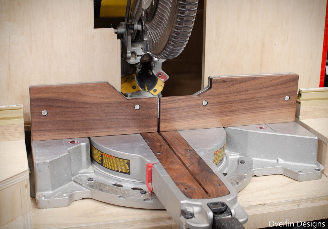 Black Walnut Zeroclearance Fence for Dewalt 12 Sliding Etsy