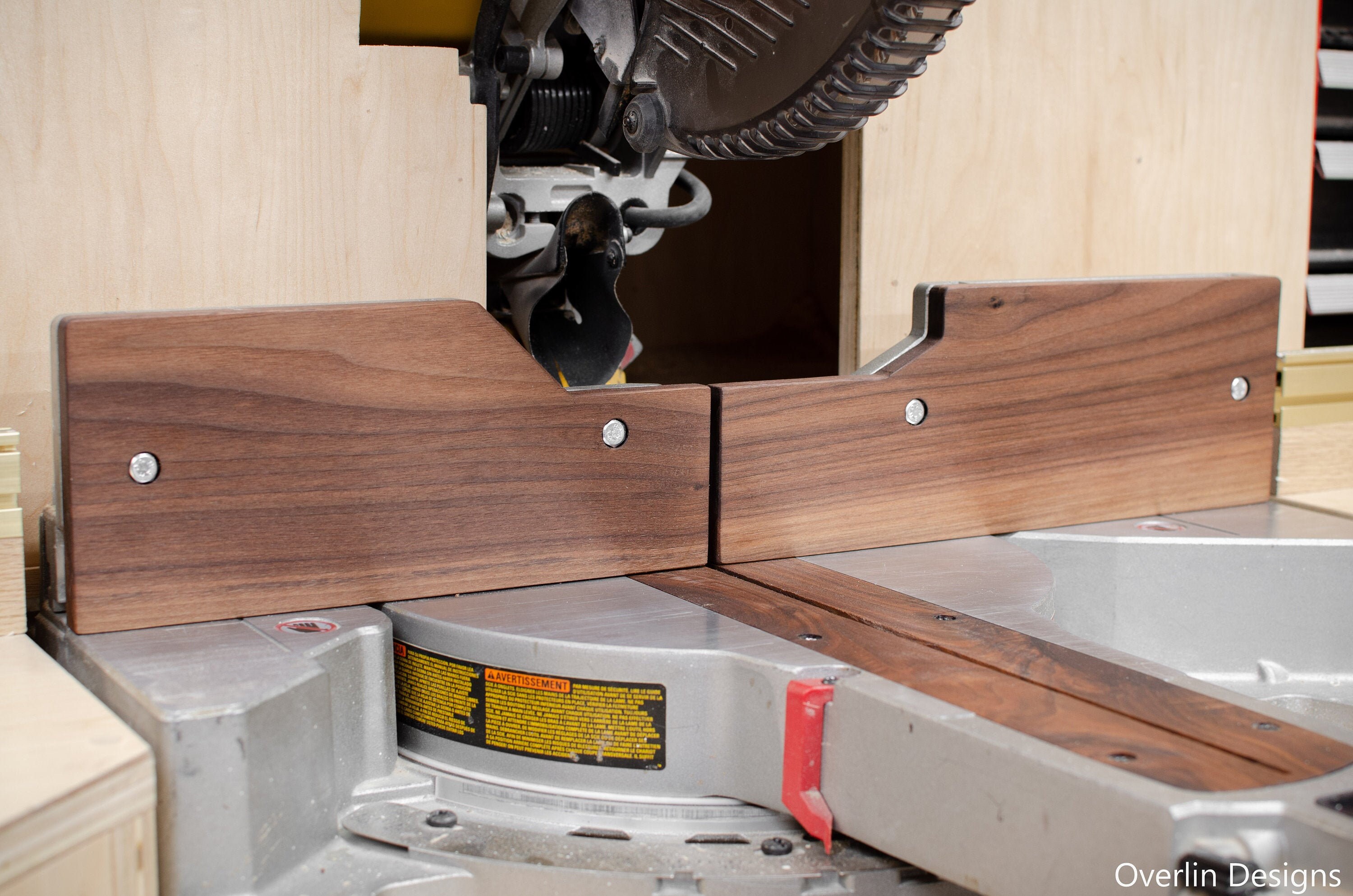 Black Walnut ZeroClearance Fence for Dewalt 12 Sliding Etsy