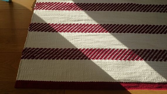 Wein Rot Und Weiss Teppich Gestreifte Bodenlaufer Etsy