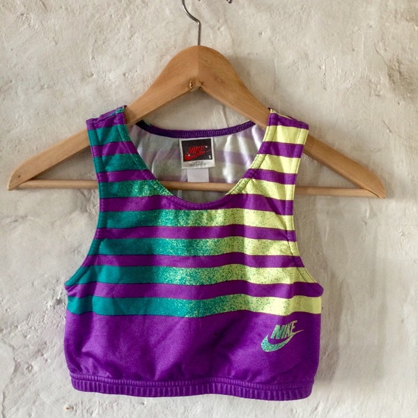 Vintage NIKE Sports Top / Bra / Active Wear Purple Small
