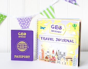 Travel Journal Set, Travel Journal Kids, Travel Diary, Kids Travel Journal, Homeschool, Creative Learning, Unique Travel Gift