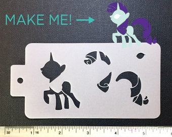 MLP RARITY Pony - Face Painting Stencil (Medium)