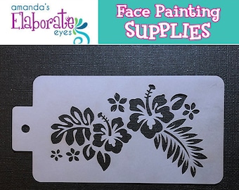 TROPICAL FLOWERS - Stencil (Medium)